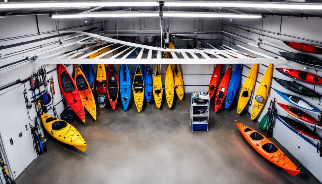 Kayak storage rack
