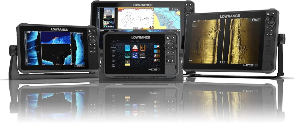 Lowrance HDS-Live Fish Finder, Multi-Touch Screen, Live Sonar Compatible, Preloaded C-MAP US Enhanced Mapping
